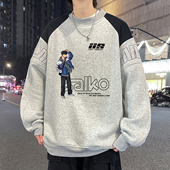 春秋季 长袖 T恤12岁男孩13初高中学生14潮流宽松15胖大童宽松卫衣