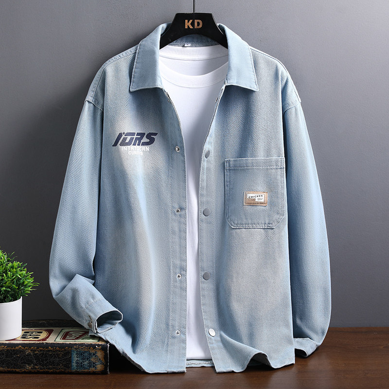 春季13青少年牛仔衬衫外套12岁男孩大童14初中学生15宽松牛子衬衣,男装,牛仔衬衫,淘宝优惠券,粉丝福利购,淘宝优惠卷