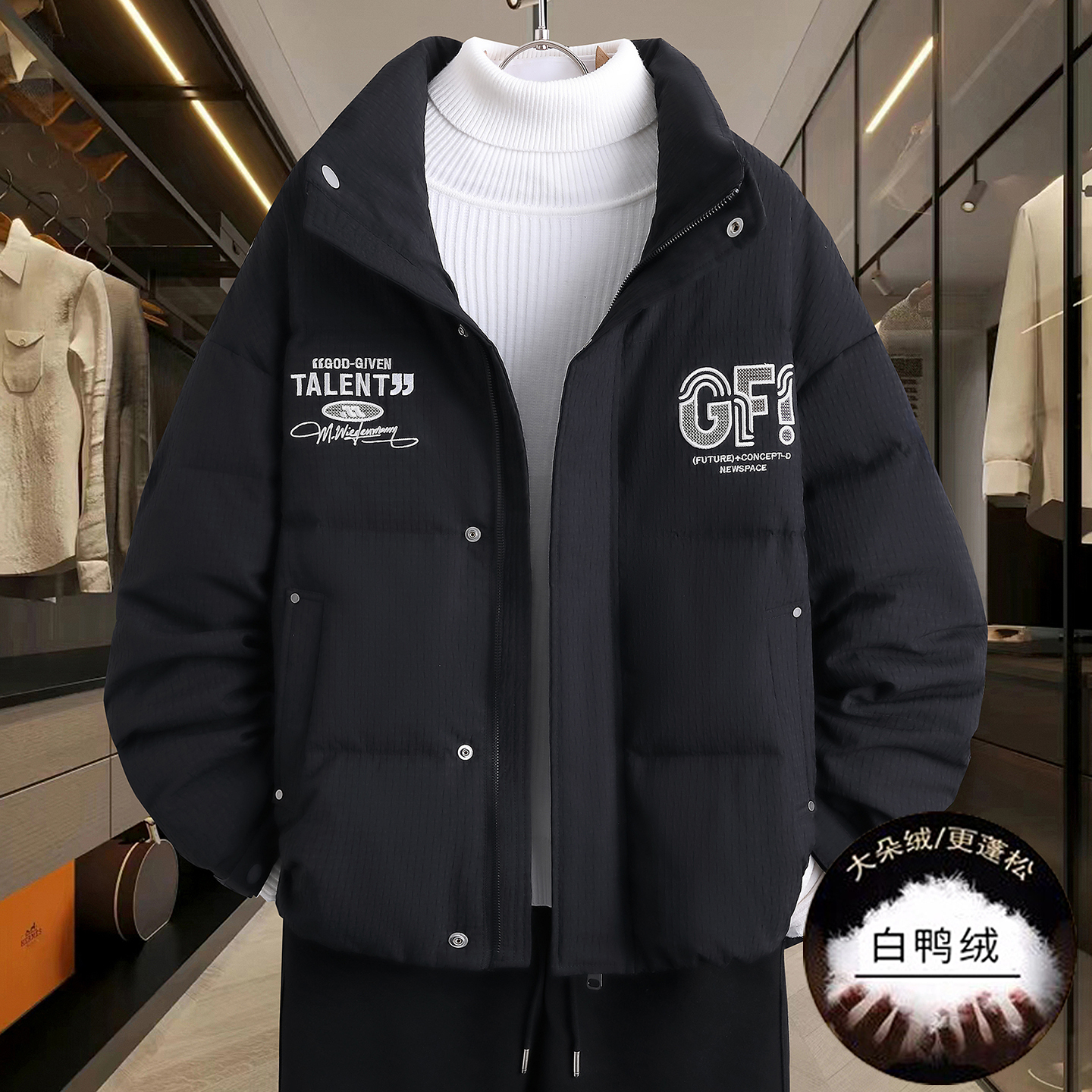 冬季13青少年潮流宽松羽绒服外套