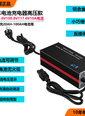 脉力诚84V96V120V锂电池充电器10A5A可调节109.2V三元锂电动车用