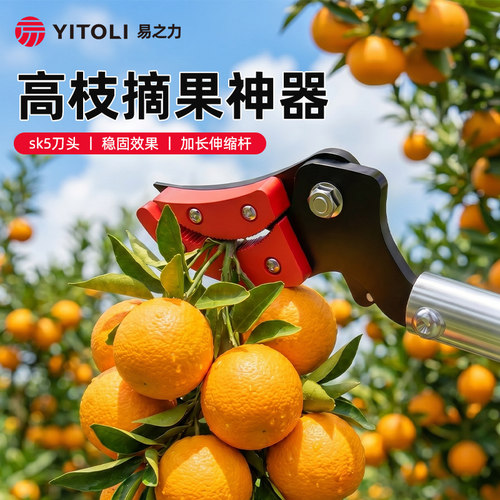 伸缩杆摘果器枇杷杨梅高空采摘