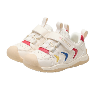 卡特兔婴儿学步2025春秋季新款宝宝机能鞋儿童室内鞋幼儿园小白鞋