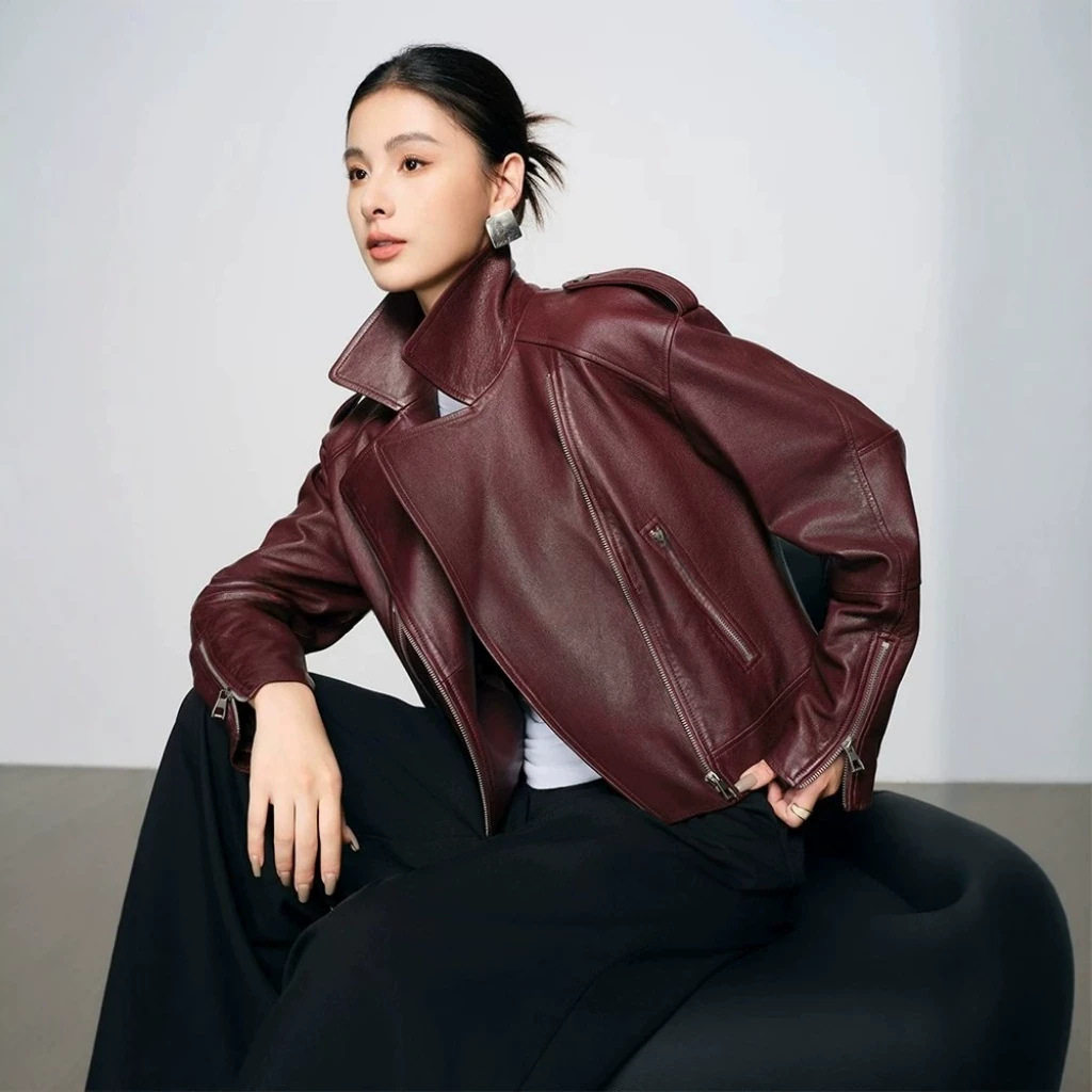 黑色真皮皮衣女外套2026秋冬新款机车夹克休闲显瘦绵羊皮夹克上衣