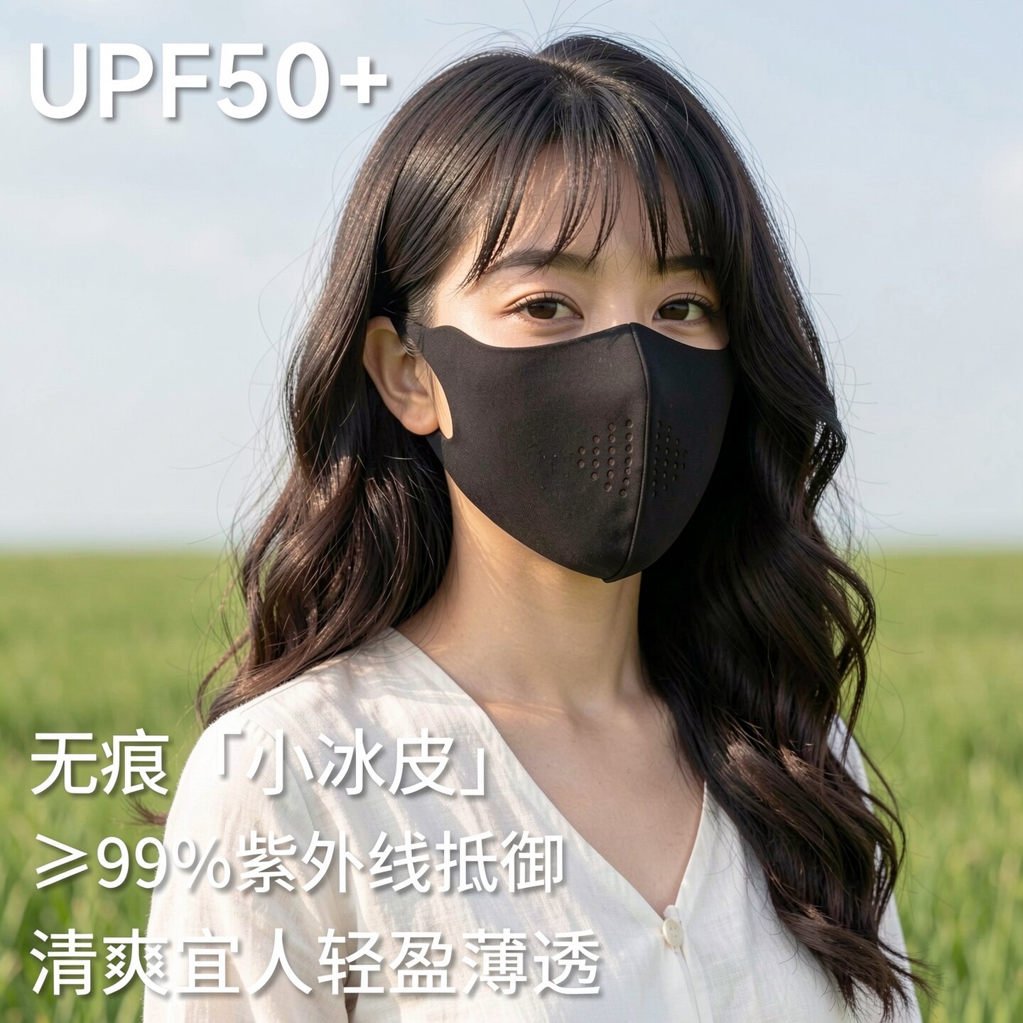 防晒口罩女2026新款防紫外线清爽透气3D立体型显脸小护眼角高颜值