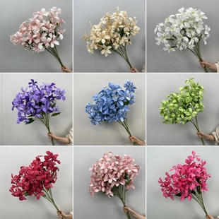 新款婚庆仿真花材火焰兰婚礼堂现场摆设客厅插花布置装饰舞台绢花