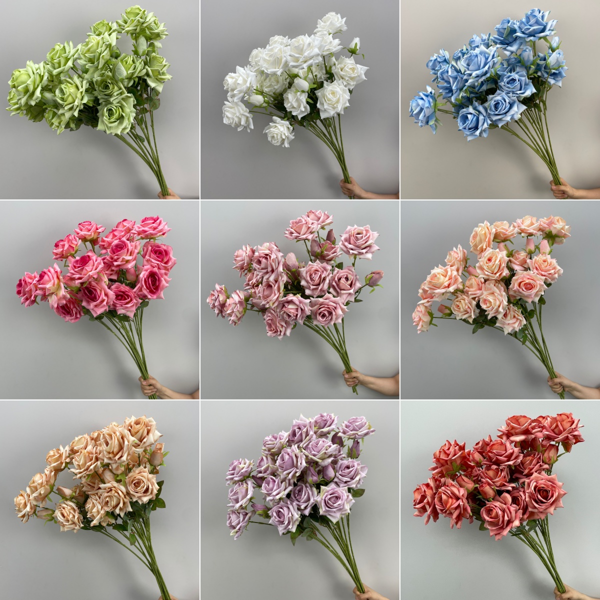婚庆绢花假花钻石玫排花路引花