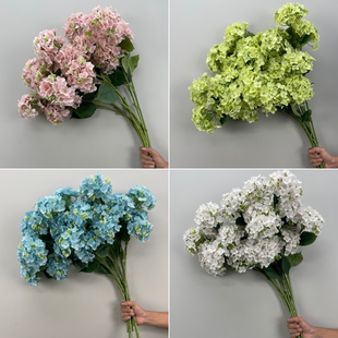 饰花艺客厅餐桌摆件 仿真花蕾丝绣球花假花插花婚礼花材布置家居装