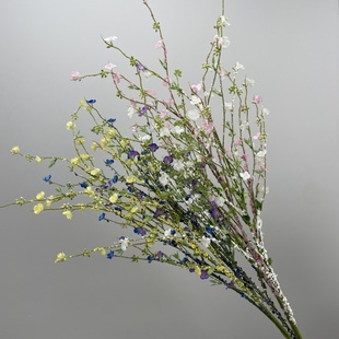 仿真绿植高档花雪柳枝假花仿真花摆设轻奢高端客厅餐桌高级仿生花