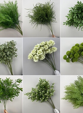 婚庆花艺绿色仿真树叶植物热带椰树叶子婚礼拍照摄影背景摆拍绿植