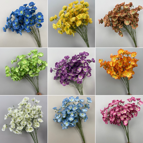 婚庆仿真花批发虞美人罂粟假花婚礼插花客厅假花摆设装饰拍照道具