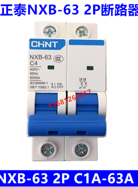 正泰断路器NXB-63 2P C1A2A3A4A6A10A16A20A25A32A40A50A63A空开