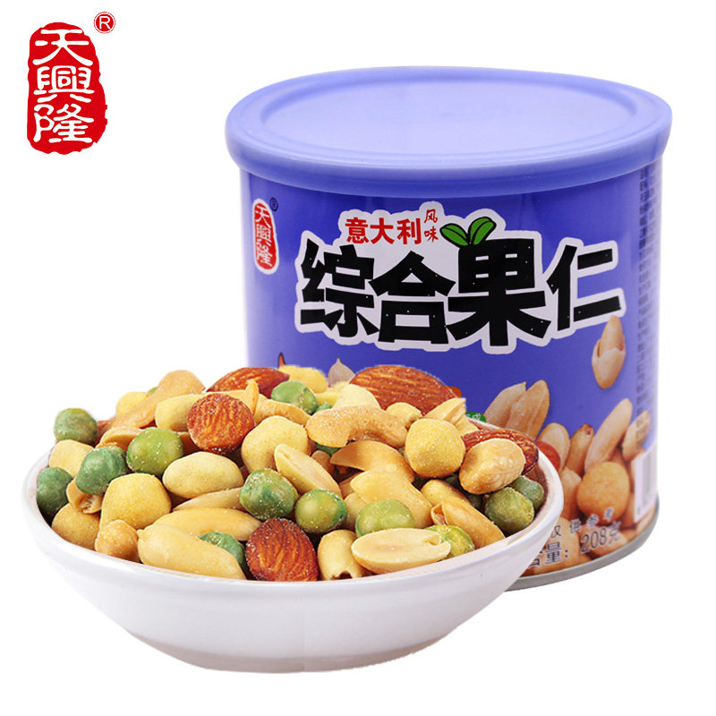 天兴隆综合果仁208g罐装每日坚果混合坚果炒货年货