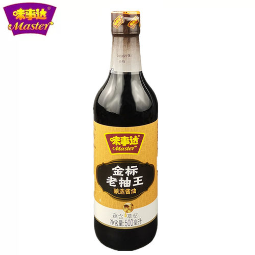 味事达500ml瓶装酱油草菇老抽