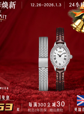 【礼物】LIMIT复古贝母小棕表手表女小众轻奢椭圆满天星