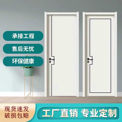 室内门家用卧室门免漆门出租房门复合套装门烤漆复合实木白色现货