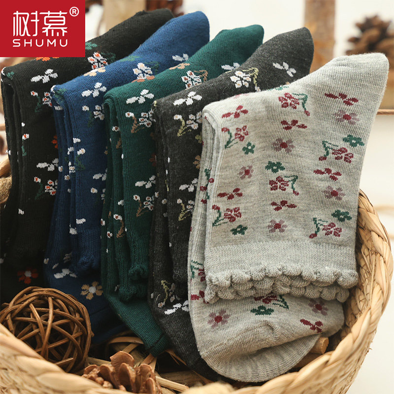 小碎花中老年奶奶袜松口妈妈袜女短筒春秋季新疆棉老太太袜子,女士内衣/男士内衣/家居服,中筒袜,淘宝优惠券,粉丝福利购,淘宝优惠卷