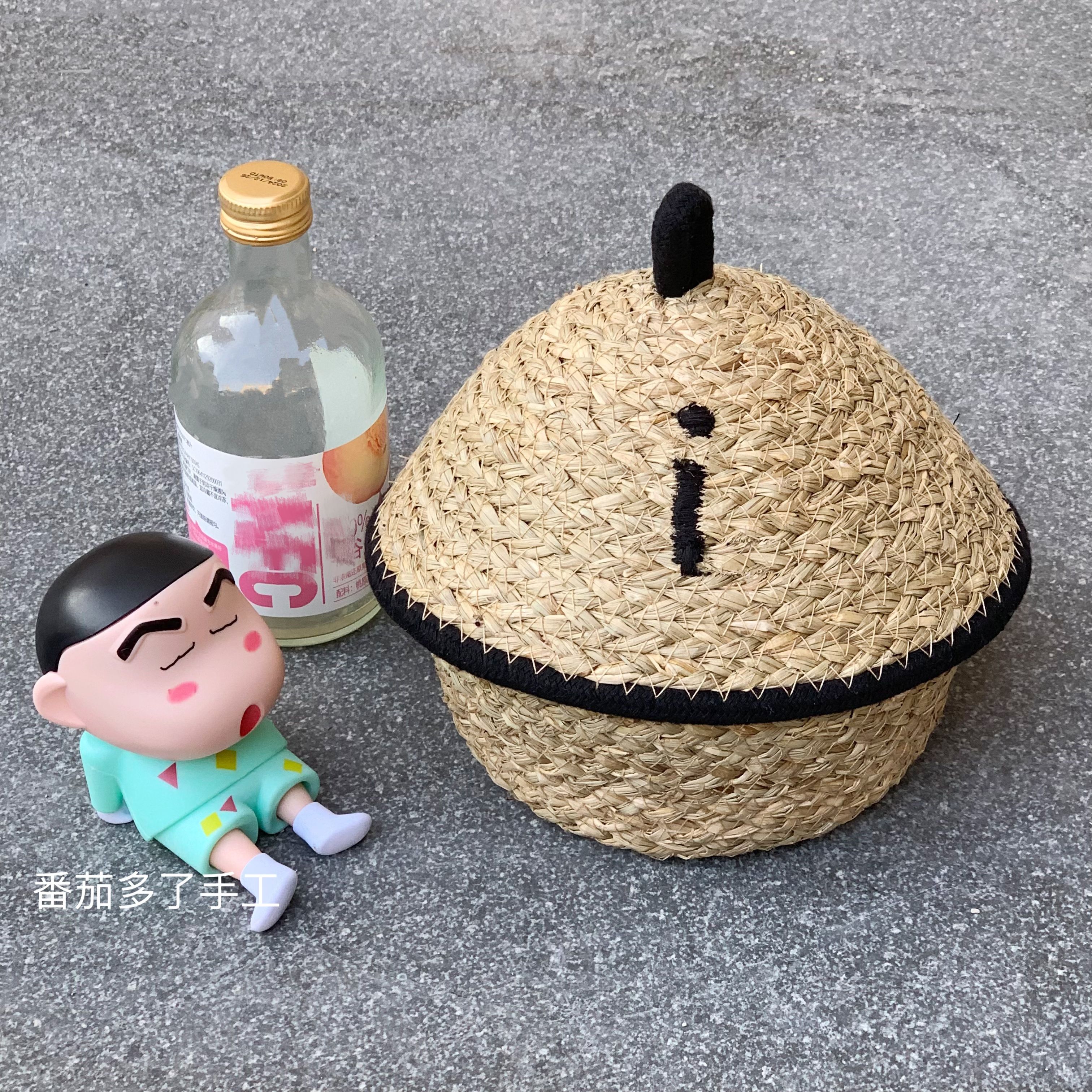 可爱家居小房子收纳筐卡通布艺大容量置物盒趣味桌面编织收纳筐