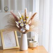 天然风干芦苇现代高级混搭干花小拂尘居家玄关客厅摆设花瓶摆件