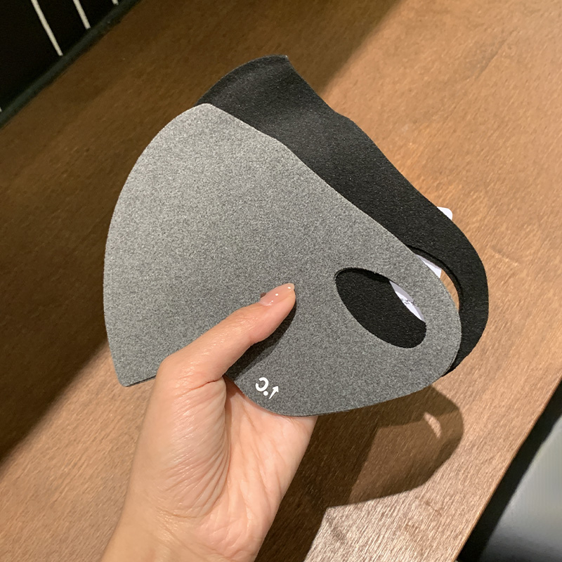 秋冬季无痕立体保暖口罩双面德绒