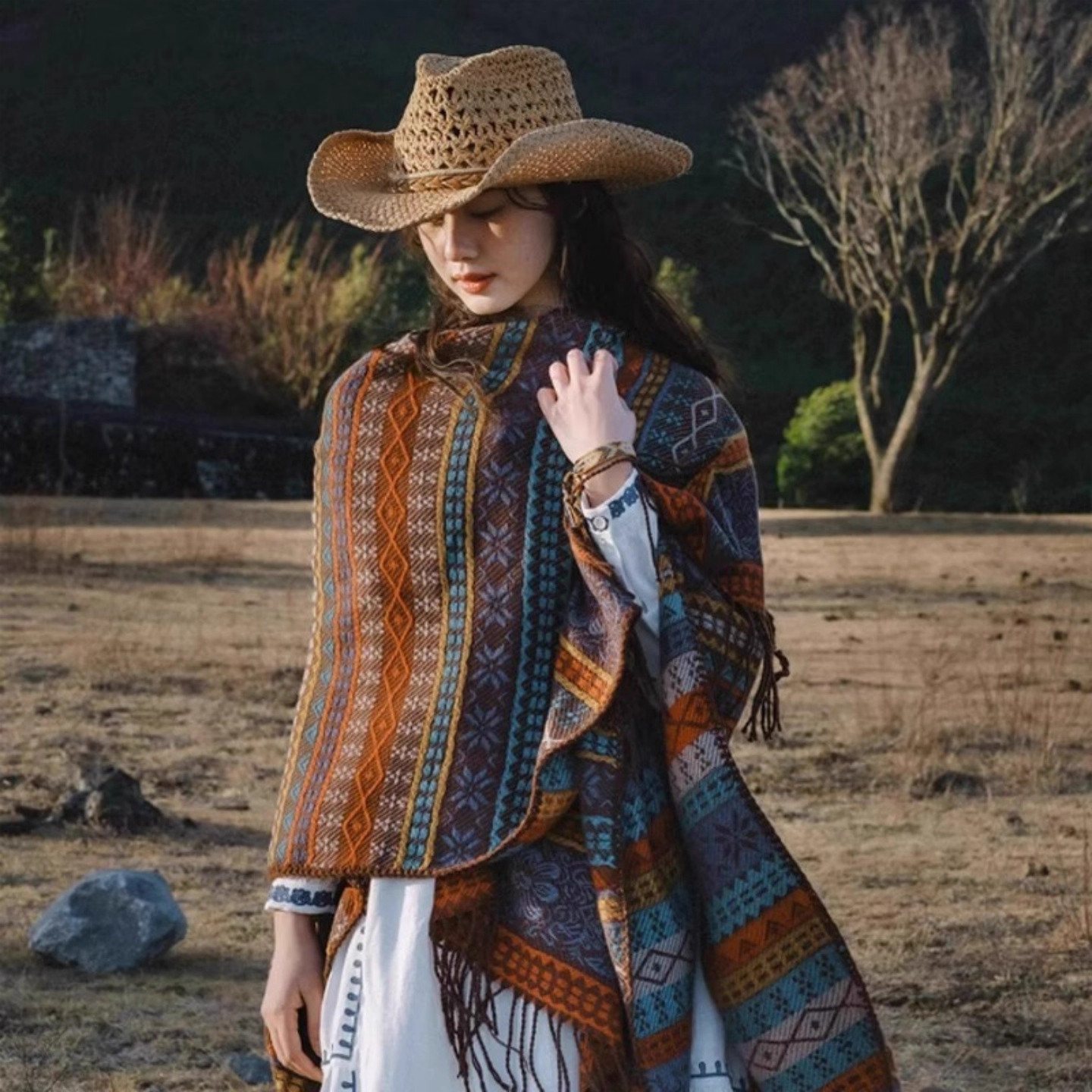 2025新款云南川西藏新疆旅游外搭民族风披肩女斗篷空调房加厚围巾,服饰配件/皮带/帽子/围巾,围巾/丝巾/披肩,淘宝优惠券,粉丝福利购,淘宝优惠卷