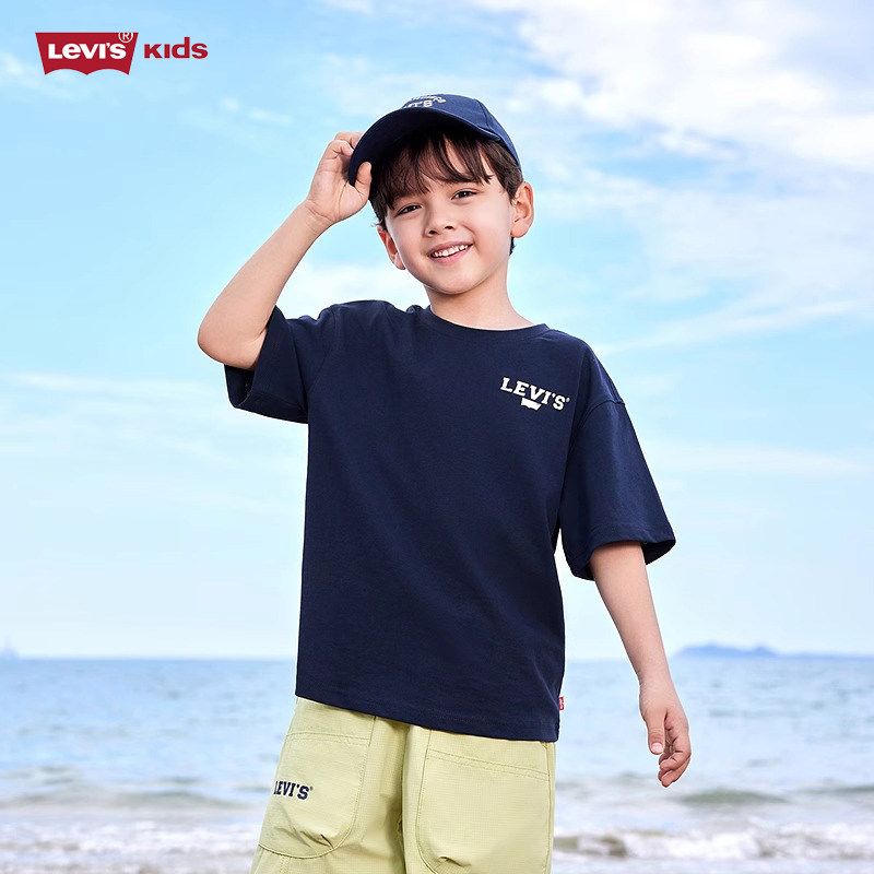 Levis/李维斯童装男童纯棉短袖T恤25夏季新品儿童百搭简约短T上衣