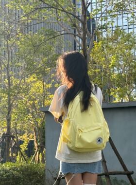 Converse匡威双肩包背包初中学生儿童书包鹅蛋黄色CV2413026PS