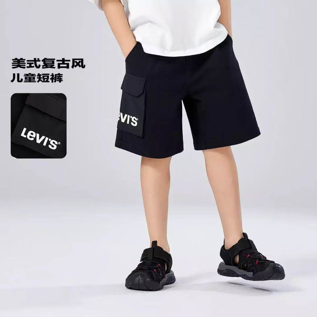 Levis儿童短裤男童2025夏季新款五分裤透气裤子男裤运动裤童装女