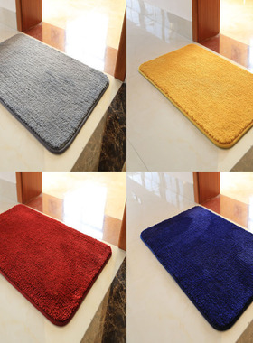 定制金黄色地毯门垫进门门厅地垫卧室卫浴门口防滑垫家用入户脚垫