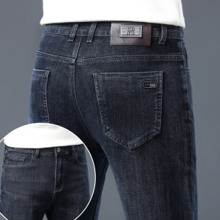 男商务弹力高腰深裆宽松商务直筒休闲长裤 牛仔裤 秋冬新款 2026男士