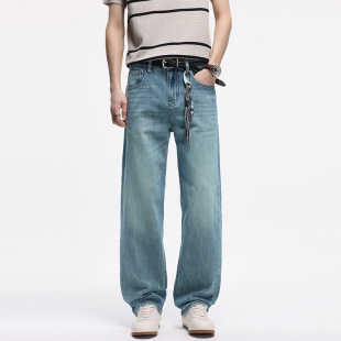 简约休闲裤 枫舍男装 牛仔裤 弹力合体小直筒男士 子 2026春夏新款