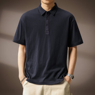 松弛感宽松商务短袖 高端美式 2026春夏新款 上衣男士 T恤 休闲Polo衫