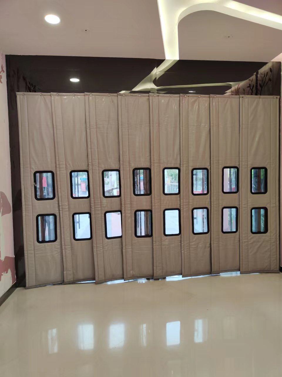 冬季加厚保暖PU皮棉门帘商场超市