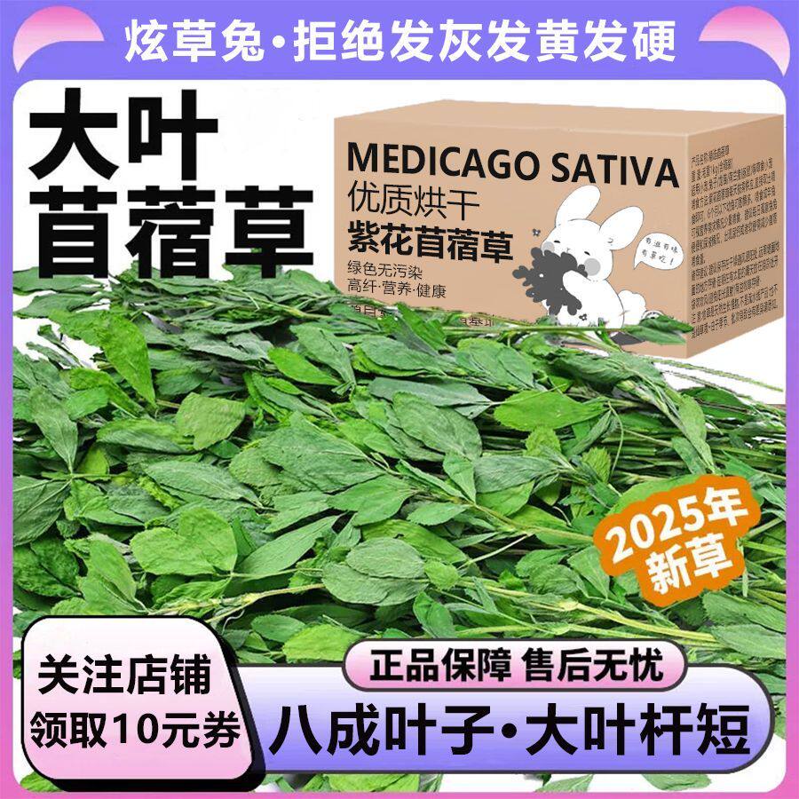 苜蓿草兔子干草烘干紫花苜蓿兔子幼兔荷兰猪草牧草龙猫饲料兔粮