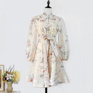 实拍现货春夏高级满天星钉钻千金气质单排扣伞裙连衣裙短裙广州