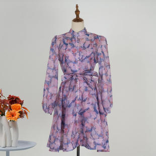 绣花钉珠短款 宫廷风时尚 连衣裙女 外贸独立站2025现货欧式 新款