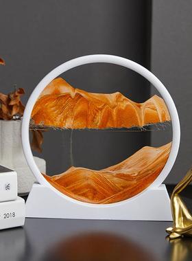 高级艺术小摆件流沙画摆件解压解闷艺术沙漏家居装饰品送朋友艺术