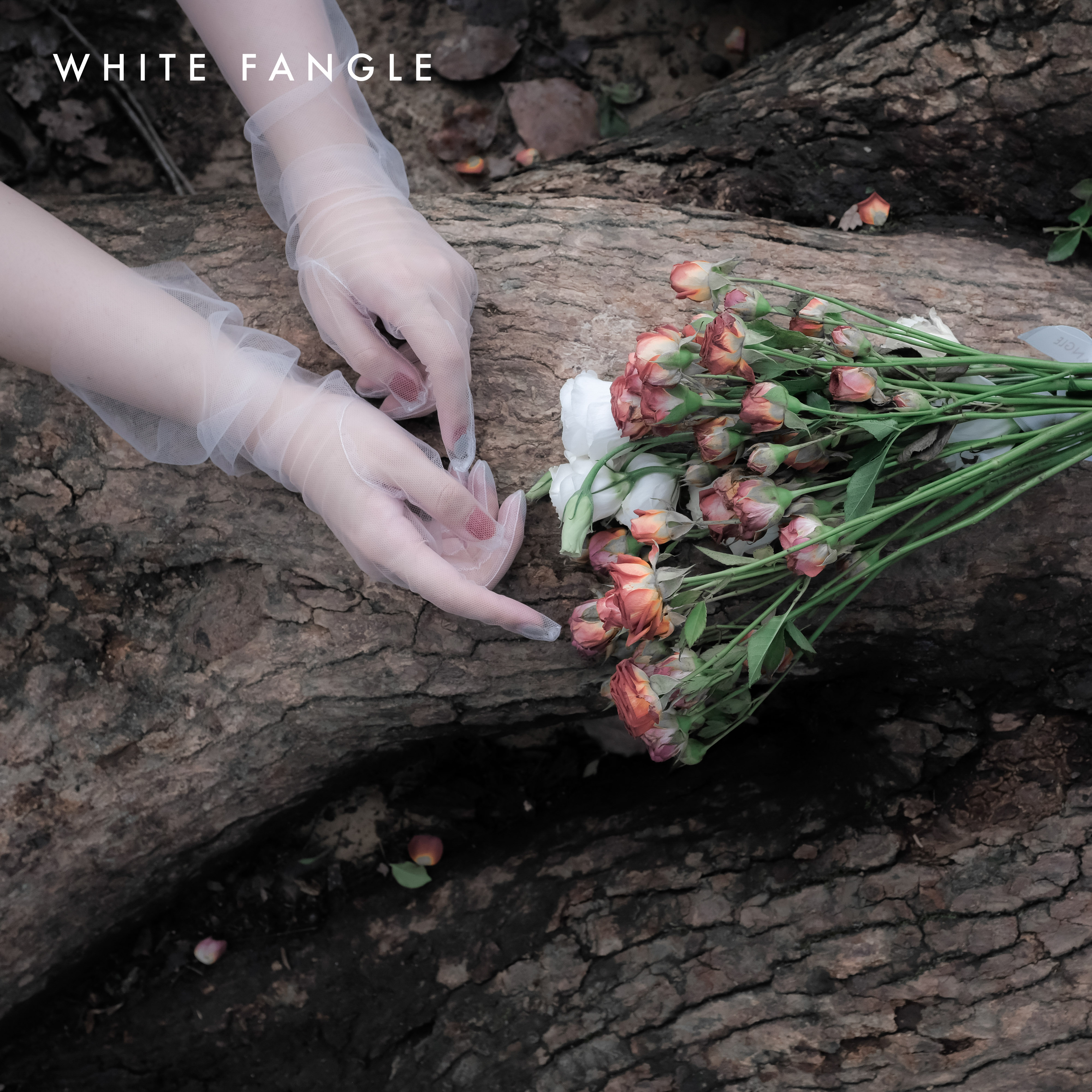 WHITE FANGLE 邂逅网纱长款手套 超柔超透复古旅拍 新娘素款