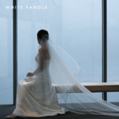 FANGLE 进口缎边 长款 WHITE THE ONE 仪式 复古优雅气质头纱