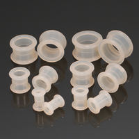 Flesh-colored, skin-friendly and soft silicone ear expander, 6-20mm punk piercing accessory, black ear canal and auricle expander thumbnail 4