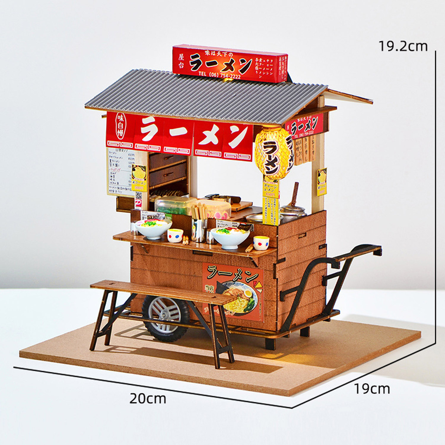 欢乐文创日式拉面摊拼装小屋