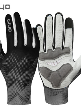 GIYO破风加绒保暖全指手套自行车骑行长指秋冬季男女运动减震防滑