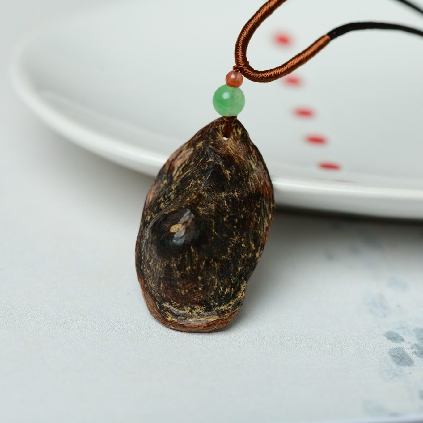 天然真安神海南沉香吊坠木质文玩