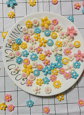 巧克力插片手工小花立体花朵