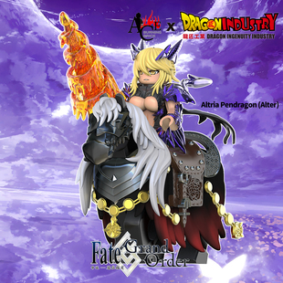 ACE第三方人仔FGO 阿尔托莉雅 Saber黑枪呆 拼插积木手办摆件玩具