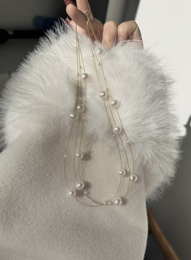 竺玥·泡泡项链项链女多层满天星设计感气质锁骨链颈链轻奢百搭