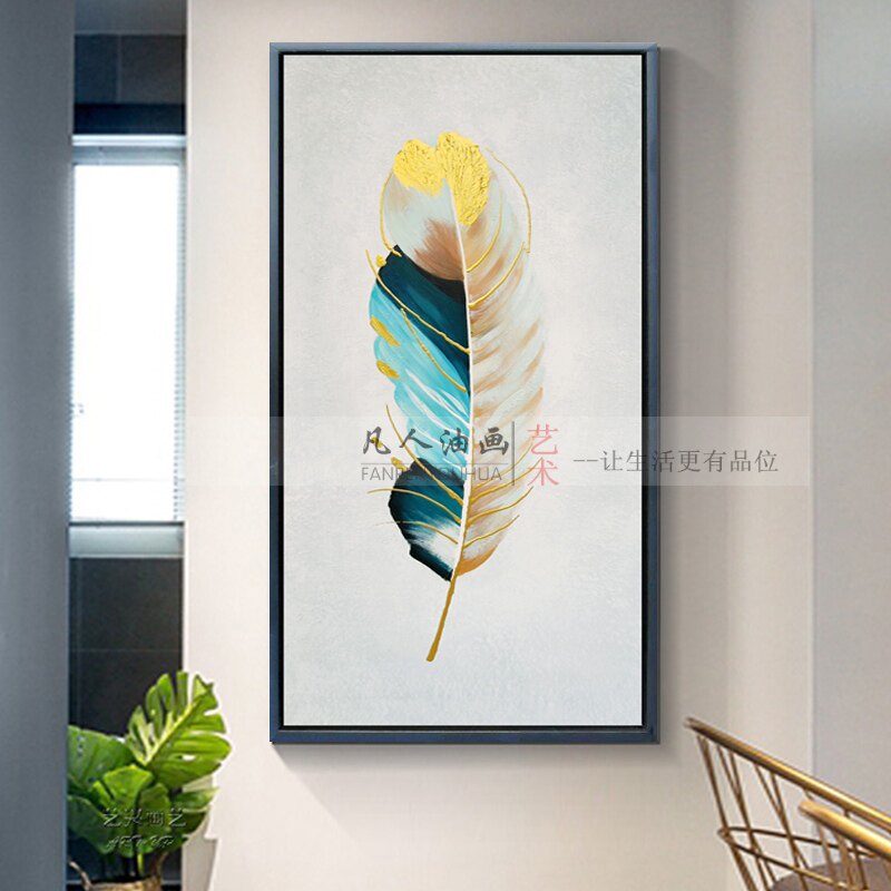 manual Significant American style Entrance Oil Painting Vertical version Northern Europe Corridor Aisle Decorative painting modern Abstract three-dimensional Featherin the Home accessories , Decorative painting , Painting  category - from Buy2taobao.com to provide professional Taobao agent buy service