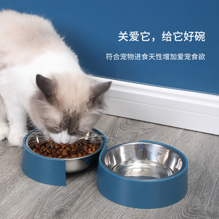 宠物碗 新款 S形极简设计宠物猫碗防打翻狗盆猫咪食盆水碗定制