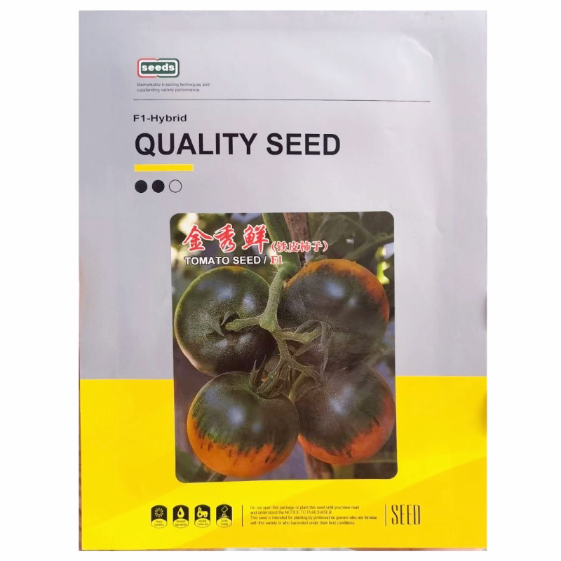 金秀鲜东北铁皮柿子种籽粉色带绿肩水果番茄脆油皮西红柿无限生长