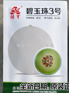 碧玉珠3号甜瓜种子早熟果肉绿色沙糯爽甜春秋四季厚皮香瓜种籽孑