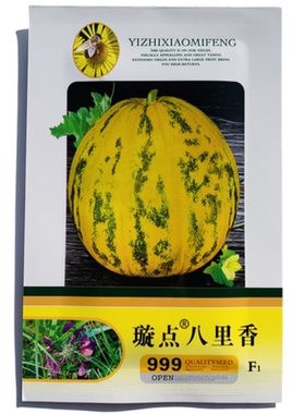 璇点八里香甜瓜种子黄色带点高档品种耐贮运丰产抗病一代杂交春秋